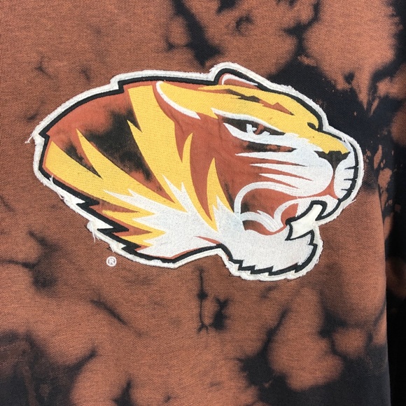 Bleached MIZZOU hoodie with tiger - Picture 4 of 4